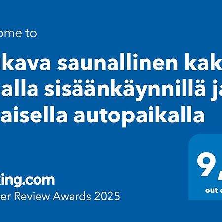 Mukava Saunallinen Kaksio Omalla Sisaeaenkaeynnillae Ja Ilmaisella Autopaikalla Куопио Екстериор снимка