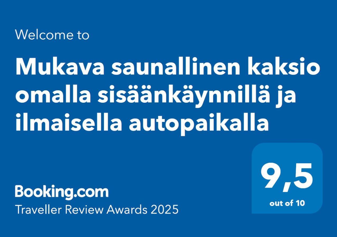 Mukava Saunallinen Kaksio Omalla Sisaeaenkaeynnillae Ja Ilmaisella Autopaikalla Куопио Екстериор снимка